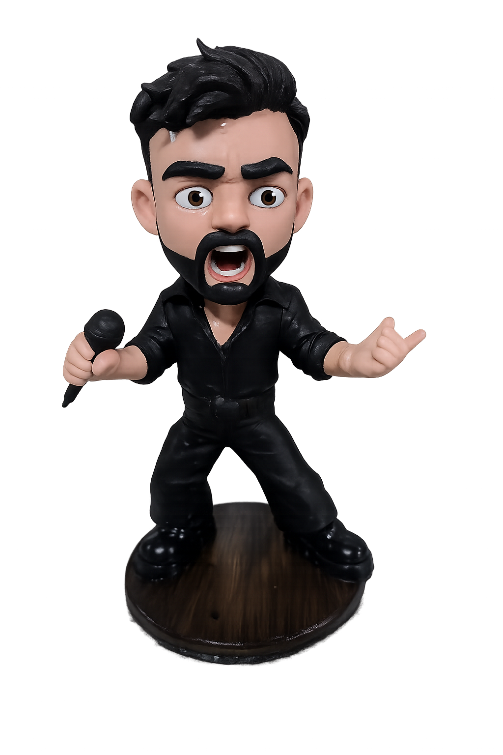 A custom Funko-style figurine with personalized details.